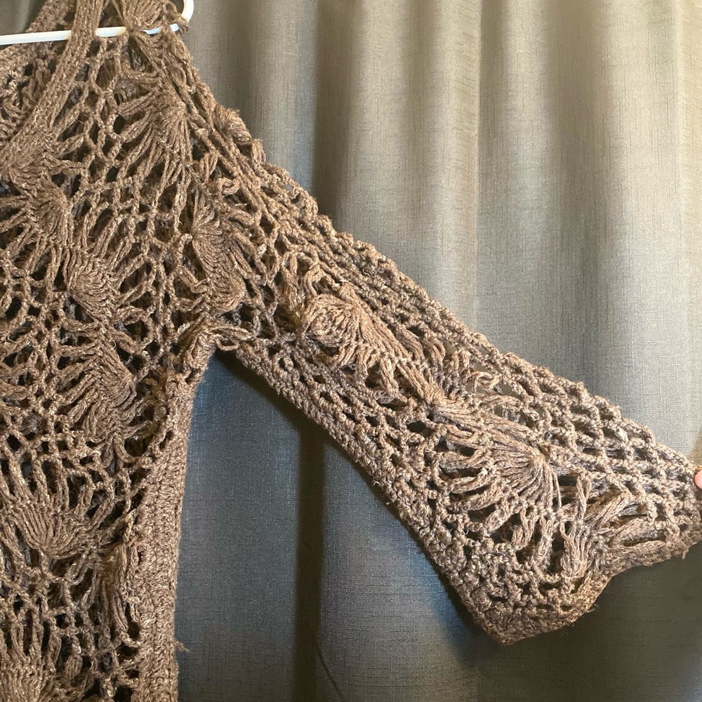 Free People crochet sweater